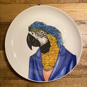 West Elm Dapper Animal Plate Parrot